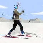 Mit dem Ski laufen